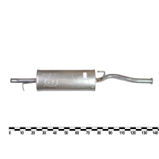 Глушитель основной ВАЗ 2172, алюминизированный, POLMO