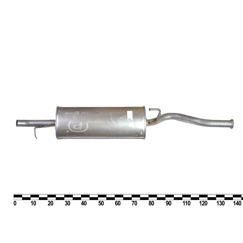 Глушитель основной ВАЗ 2172, алюминизированный, POLMO Глушитель основной ВАЗ 2172, алюминизированный, POLMO