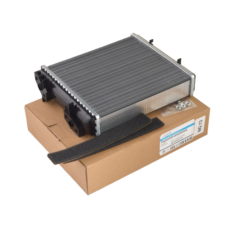 Радиатор отопителя ВАЗ 2104-05, 2107, 2121-213, алюм., 250х195х55мм «широкий», ASR Радиатор отопителя ВАЗ 2104-05, 2107, 2121-213, алюм., 250х195х55мм «широкий», ASR