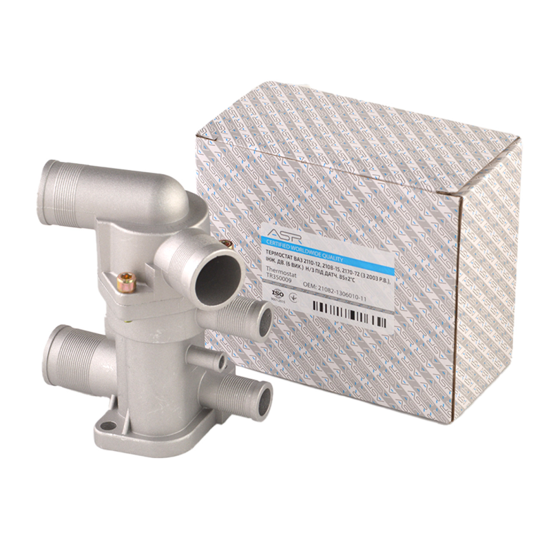 Термостат ВАЗ 2110-12, 2108-15, 2170-72 (с 2003г.в), инж. дв.(6 вых.) н/о под датч. 85°C, ASR Термостат ВАЗ 2110-12, 2108-15, 2170-72 (с 2003г.в), инж. дв.(6 вых.) н/о под датч. 85°C, ASR