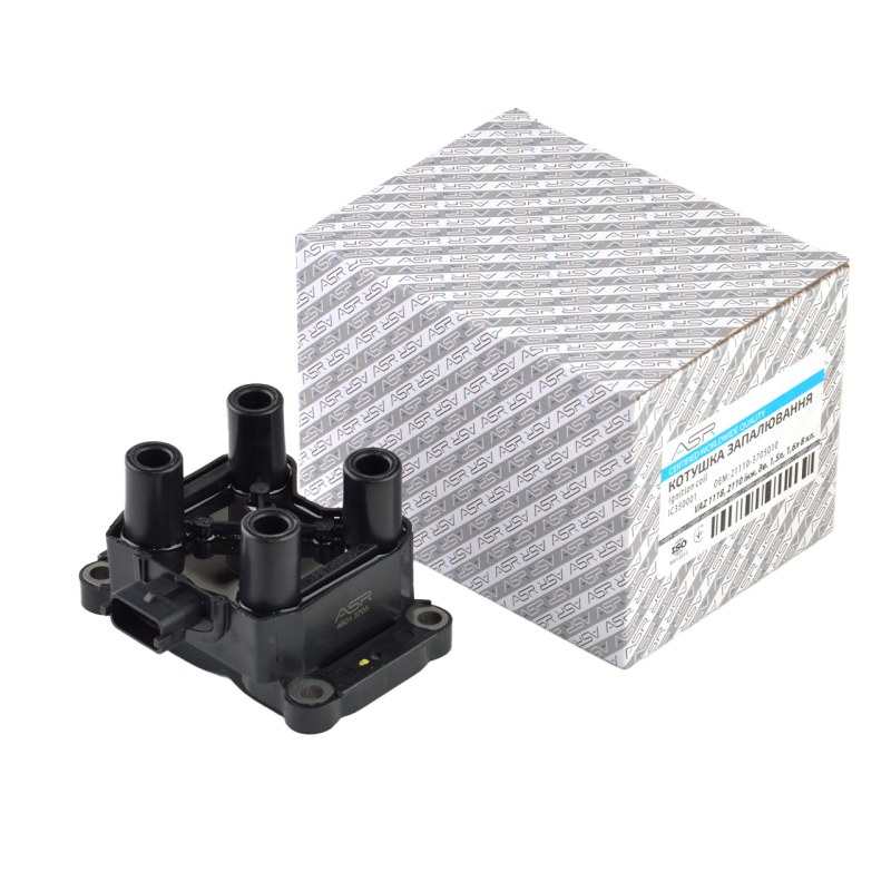 Катушка зажигания ВАЗ 1118, 2110 инж. дв. 1,5л, 1,6л 8 кл., ASR Катушка зажигания ВАЗ 1118, 2110 инж. дв. 1,5л, 1,6л 8 кл., ASR
