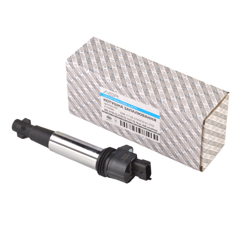 Катушка зажигания ВАЗ 2110-12, 2170-72, 1117-19, 16кл. индивидуальная на свечу, ASR Катушка зажигания ВАЗ 2110-12, 2170-72, 1117-19, 16кл. индивидуальная на свечу, ASR