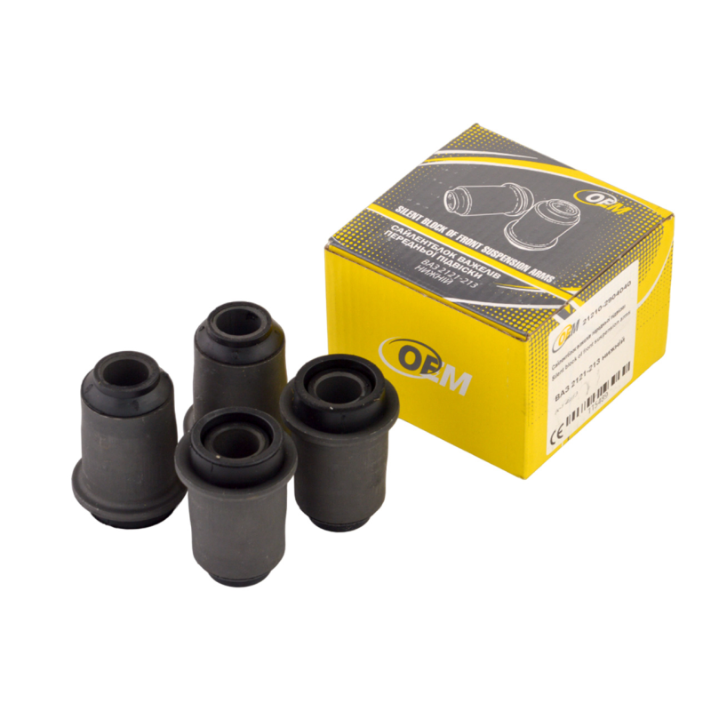 Сайлентблок рычагов передней подвески ВАЗ 2121-213 нижний (к-т 4 шт.), Экстрим, кор.уп., ОЕМ Сайлентблок рычагов передней подвески ВАЗ 2121-213 нижний (к-т 4 шт.), Экстрим, кор.уп., ОЕМ