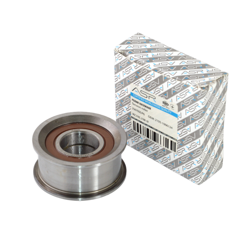 Ролик натяжной ВАЗ 2105, 2108-10, 8 кл. с/о металл., ASR Ролик натяжной ВАЗ 2105, 2108-10, 8 кл. с/о металл., ASR