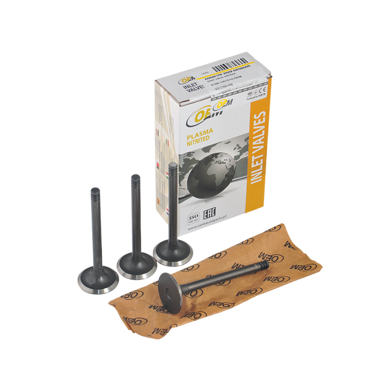 Клапан ГРМ ВАЗ 2108-099, ГАЗ, УАЗ дв. ЗМЗ 406 впуск (4 шт.) (азотированный), ОЕМ Клапан ГРМ ВАЗ 2108-099, ГАЗ, УАЗ дв. ЗМЗ 406 впуск (4 шт.) (азотированный), ОЕМ