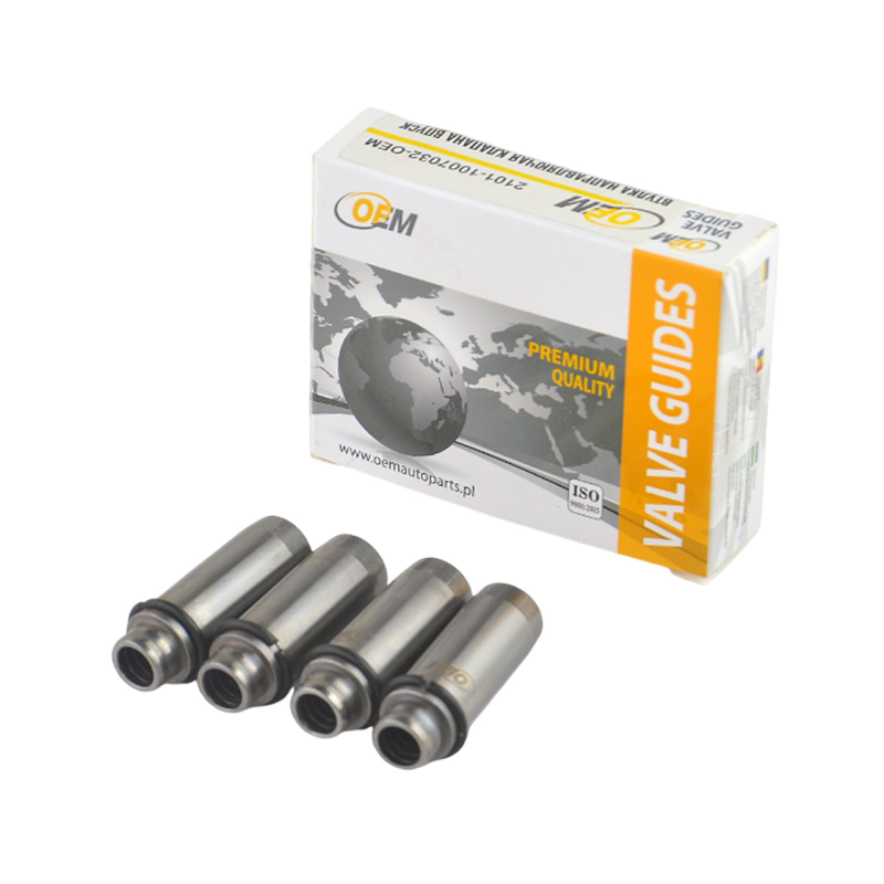 Втулка направляющая клапана ВАЗ 2101-07, 2121 впуск (к-т) в уп. с проточкой под сальник, ОЕМ