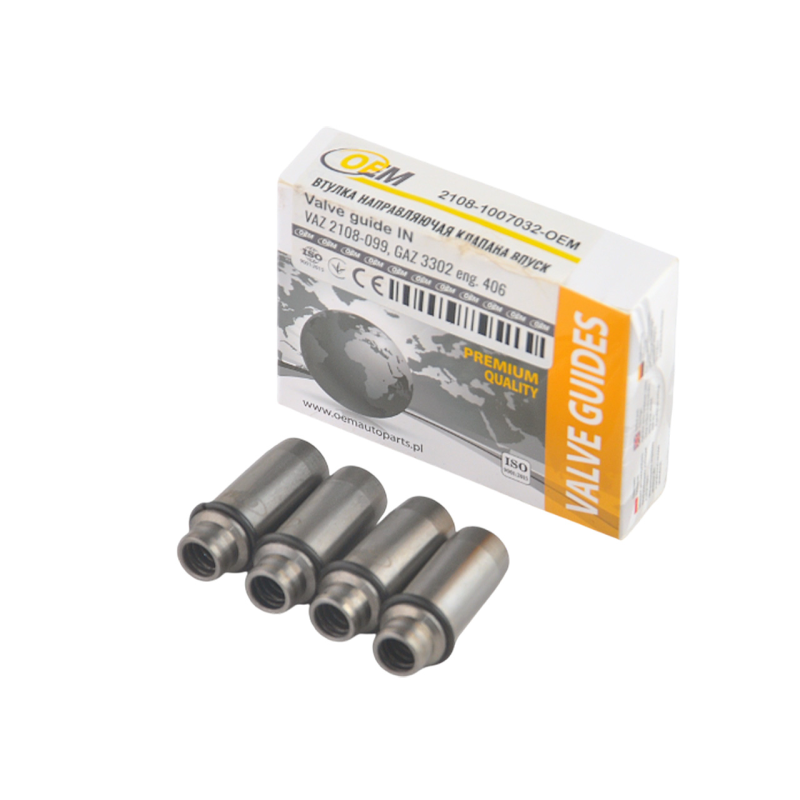 Втулка направляющая клапана ВАЗ 2108, ГАЗ дв. ЗМЗ 406 впуск (к-т 4 шт.) с проточкой под сальник, ОЕМ Втулка направляющая клапана ВАЗ 2108, ГАЗ дв. ЗМЗ 406 впуск (к-т 4 шт.) с проточкой под сальник, ОЕМ