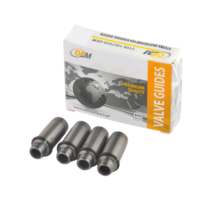 Втулка направляющая клапана ВАЗ 2108, ГАЗ дв. ЗМЗ 406 выпуск (к-т 4 шт.) с проточкой под сальник, ОЕМ Втулка направляющая клапана ВАЗ 2108, ГАЗ дв. ЗМЗ 406 выпуск (к-т 4 шт.) с проточкой под сальник, ОЕМ