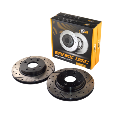 Диск тормозной передний ВАЗ 2110-12, R13 (вент.) спорт, перфорация GRAPHITE Line, компл. 2шт, ОЕМ