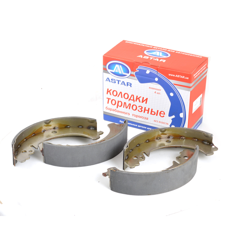 Колодка тормозная задняя ВАЗ 2101-07, 2121-214 (к-т 4 шт.) кор. уп. ASTAR Колодка тормозная задняя ВАЗ 2101-07, 2121-214 (к-т 4 шт.) кор. уп. ASTAR