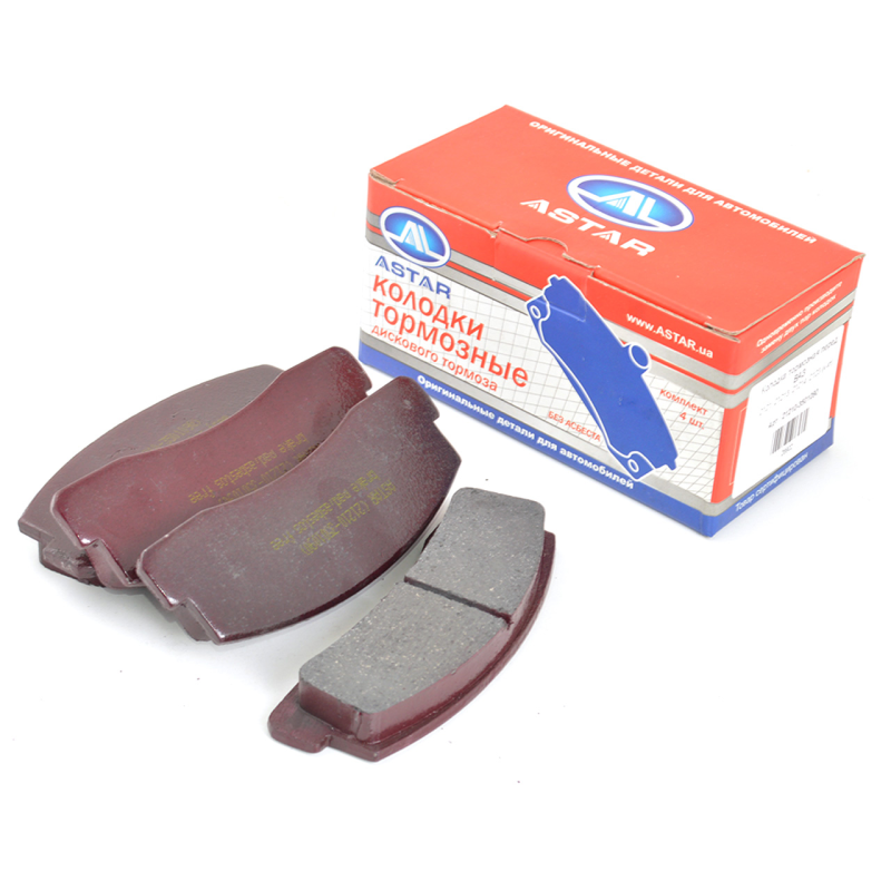 Колодка тормозная передняя ВАЗ 2121-214, 2123 (к-т 4 шт.) кор. уп. ASTAR Колодка тормозная передняя ВАЗ 2121-214, 2123 (к-т 4 шт.) кор. уп. ASTAR