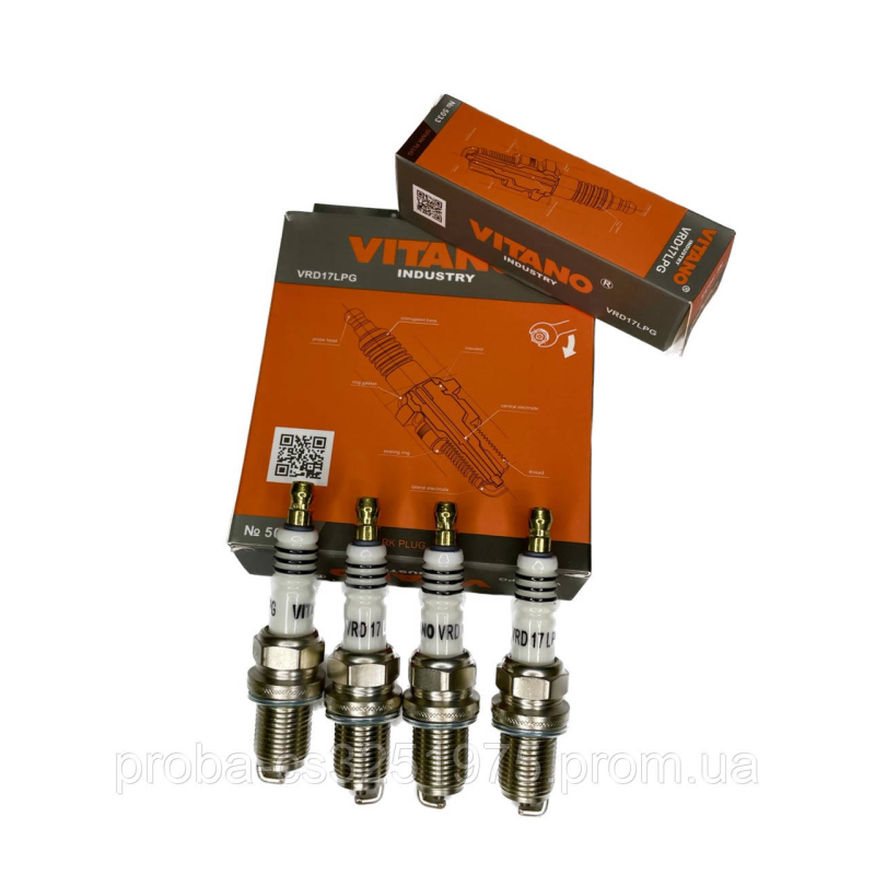 Свечи зажигания ВАЗ 2110-12, 2170-72, 1118-19 16 клапанный комплект 4 штуки, (бензин/газ)VRD17LPG  VITANO