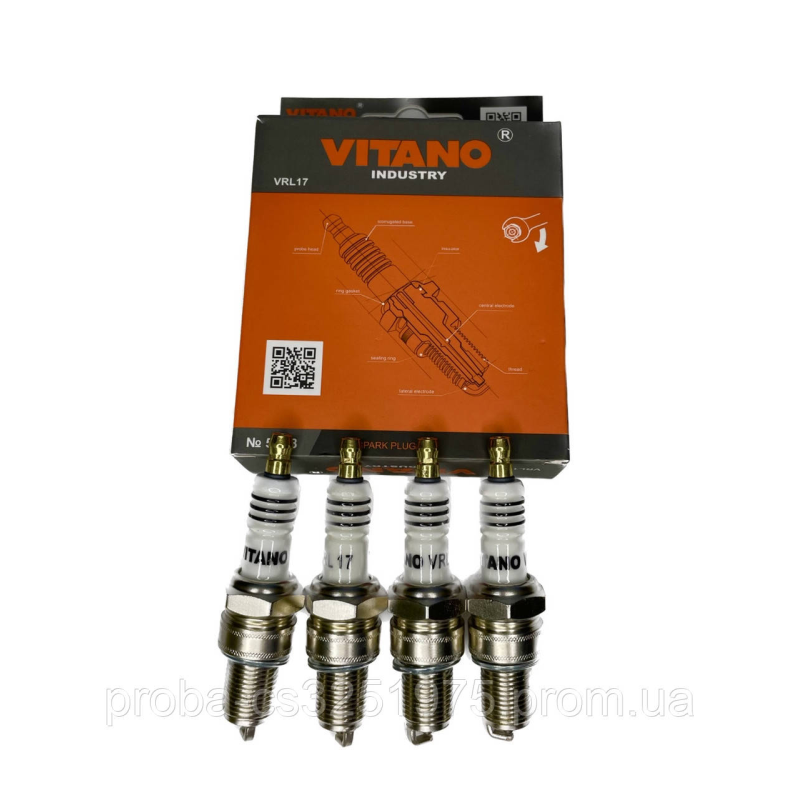 Свечи зажигания ВАЗ 2101-07, 2108-099, 2110 бесконтактные, резисторные (VRL17) VITANO (4шт)