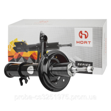 Амортизатор передний (стойка левая разборная) (мас.) ВАЗ 1117, 1118 (коническая пружина) HORT