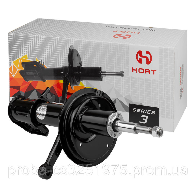 Амортизатор передний (стойка правая разборная) (мас.) ВАЗ 1117, 1118 (коническая пружина) HORT Амортизатор передний (стойка правая разборная) (мас.) ВАЗ 1117, 1118 (коническая пружина) HORT