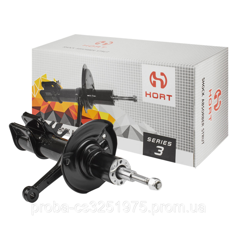 Амортизатор передний (стойка левая разборная) (мас.) ВАЗ 1118, 1119 (бочкообразная пружина) HORT Амортизатор передний (стойка левая разборная) (мас.) ВАЗ 1118, 1119 (бочкообразная пружина) HORT