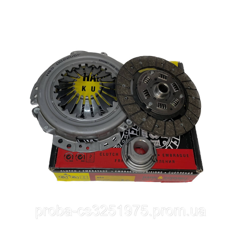 Комплект сцепления ВАЗ 2101-07 (диск нажимной, ведомый, подшипник) кор. уп., HAHN&SCHMIDT