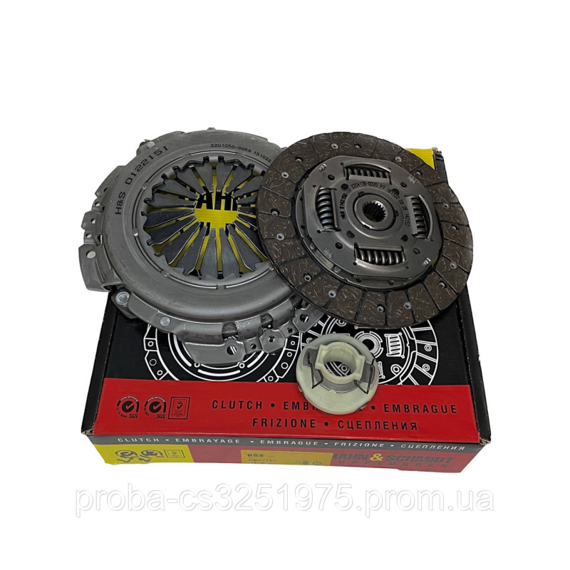 Комплект сцепления ВАЗ 2123, 21214 с 02.2009г. (215мм)(диск нажимной, ведомый, подшипник) HAHN&SCHMIDT Комплект сцепления ВАЗ 2123, 21214 с 02.2009г. (215мм)(диск нажимной, ведомый, подшипник) HAHN&SCHMIDT