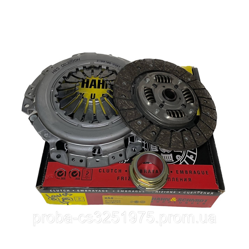 Комплект сцепления Daewoo Lanos 1.5, Nexia 1.5 (диск нажимной, ведомый, подшипник) HAHN&SCHMIDT