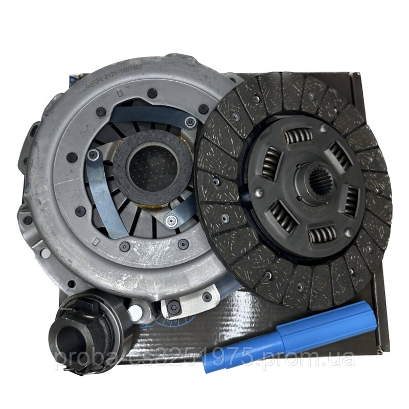 Комплект сцепления ВАЗ 2101-07, 2121-213 (диск нажимной (с пауком), ведомый, подшипник) кор. уп. ASR Комплект сцепления ВАЗ 2101-07, 2121-213 (диск нажимной (с пауком), ведомый, подшипник) кор. уп. ASR