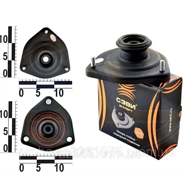 Опора стойки передней подвески ВАЗ 1117-19 верхняя, с подшипником, кор. уп., Эксперт “люстра“ Опора стойки передней подвески ВАЗ 1117-19 верхняя, с подшипником, кор. уп., Эксперт “люстра“