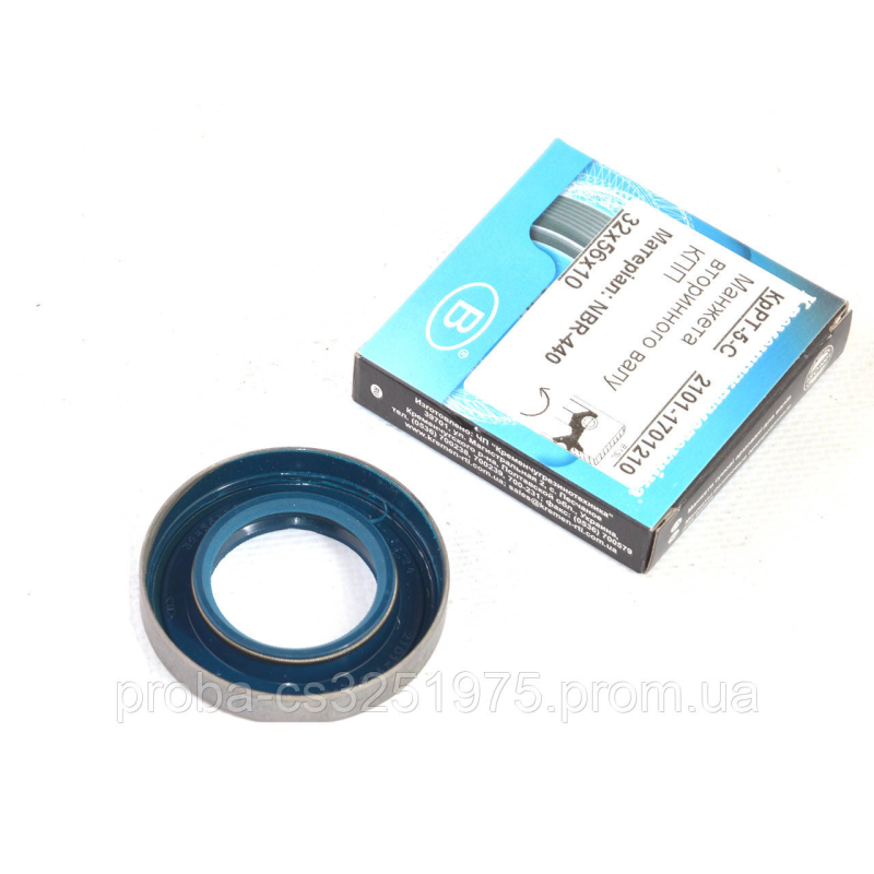 Сальник вала вторичного КПП ВАЗ 2101-07, 2121-21213 , 32х56х10 мм, (NBR-440 металл, синий), КРТ Сальник вала вторичного КПП ВАЗ 2101-07, 2121-21213 , 32х56х10 мм, (NBR-440 металл, синий), КРТ