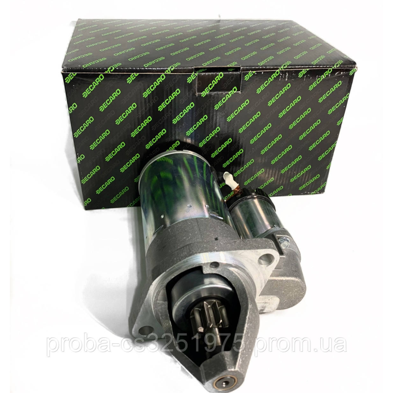 Стартер ВАЗ 2110-12, 2170-72, под 2 шпильки редукторный 9 зуб. DECARO