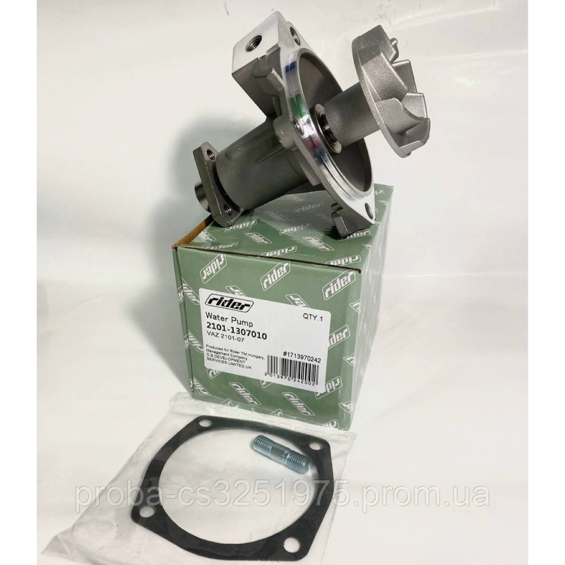 Насос водяной ВАЗ 2101-07, 2121-213 помпа (евросальник, усиленный подшипник шарик/ролик) Производитель: Rider Насос водяной ВАЗ 2101-07, 2121-213 помпа (евросальник, усиленный подшипник шарик/ролик) Производитель: Rider