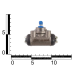 Цилиндр тормозной задний ВАЗ 2105-15, 1117-19, 2170-72 (рабочий тормозной), ОЕМ